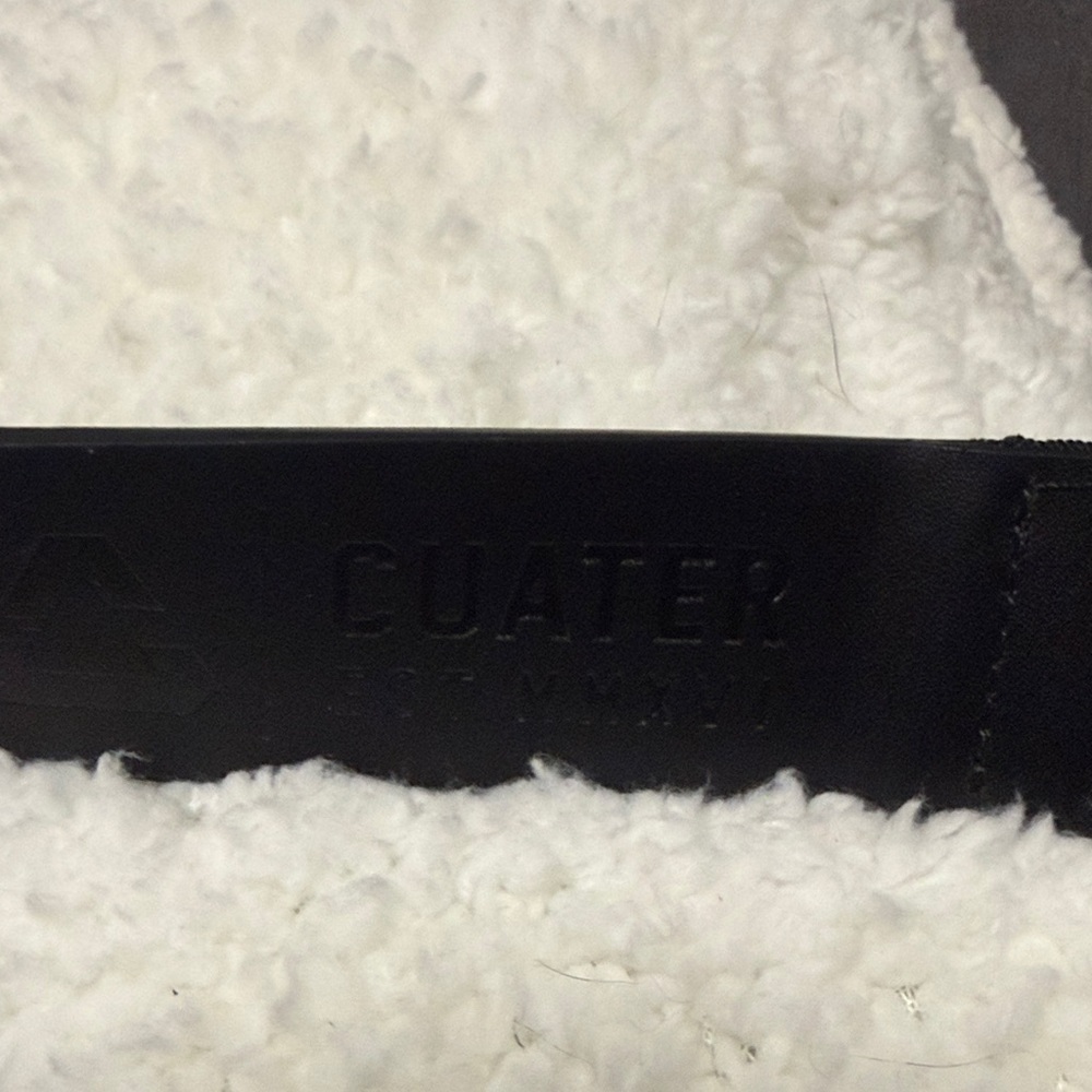 Cuater Men's Black Leather Belt